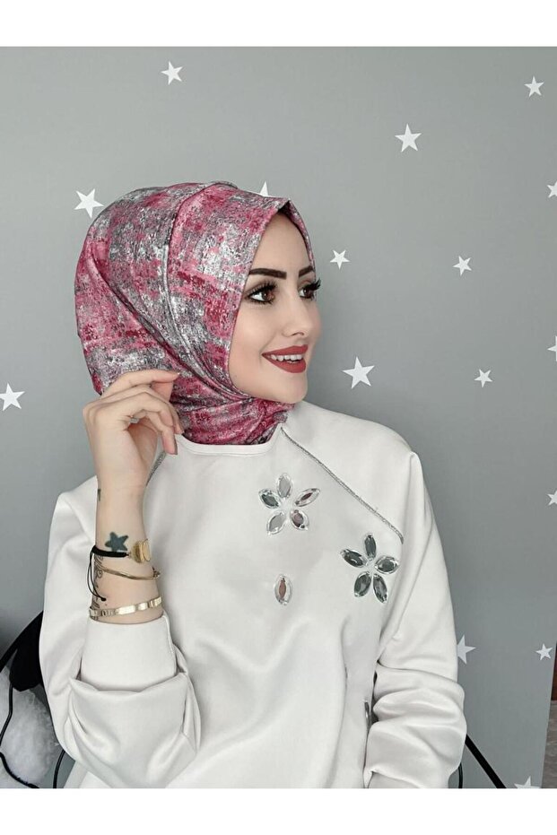 DC3 PATTERNED Snap Fastener Ready Practical Hijab Daily and Pool Bonnet Hijab Women's Shawl Scarf