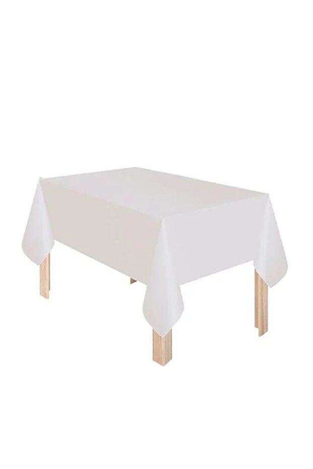 غطاء طاولة أبيض من البلاستيك - 1