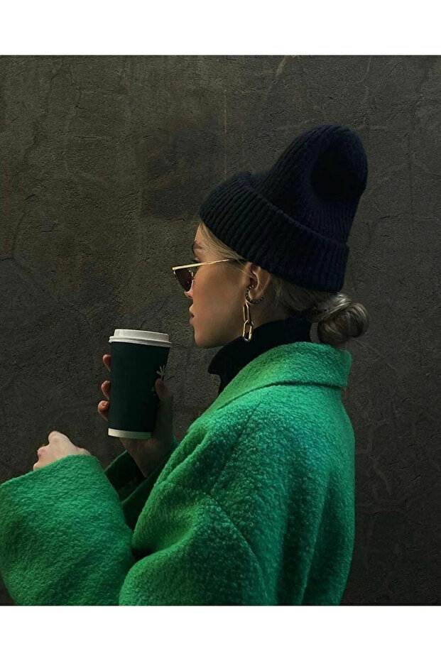 Unisex Ribbed Soft Basic Beret - 1