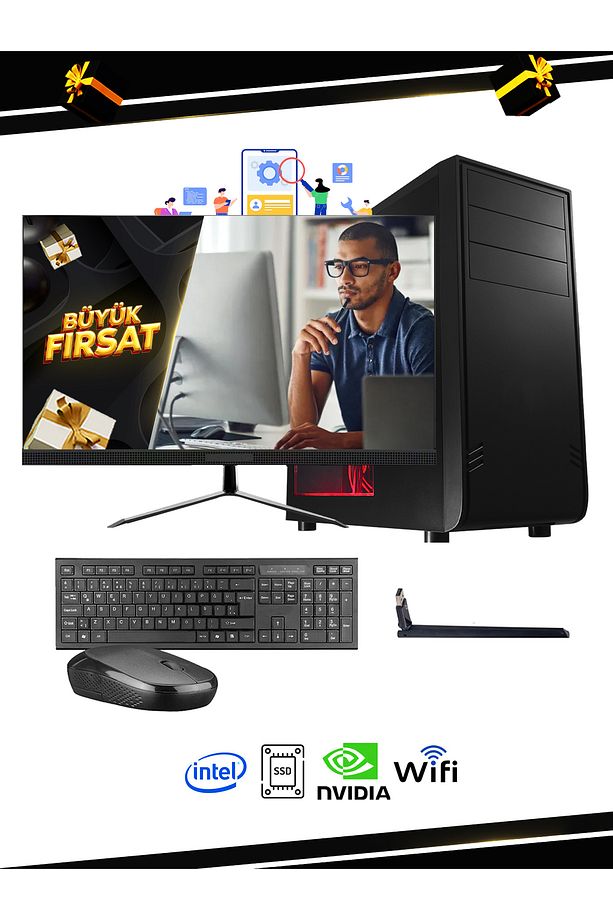 Rs-cloudy Plus I5 6500 32 Ram 1tb Hdd 960 Ssd R5230 2gb 21.5 Monitör Ofis Bilgisayarı - 1