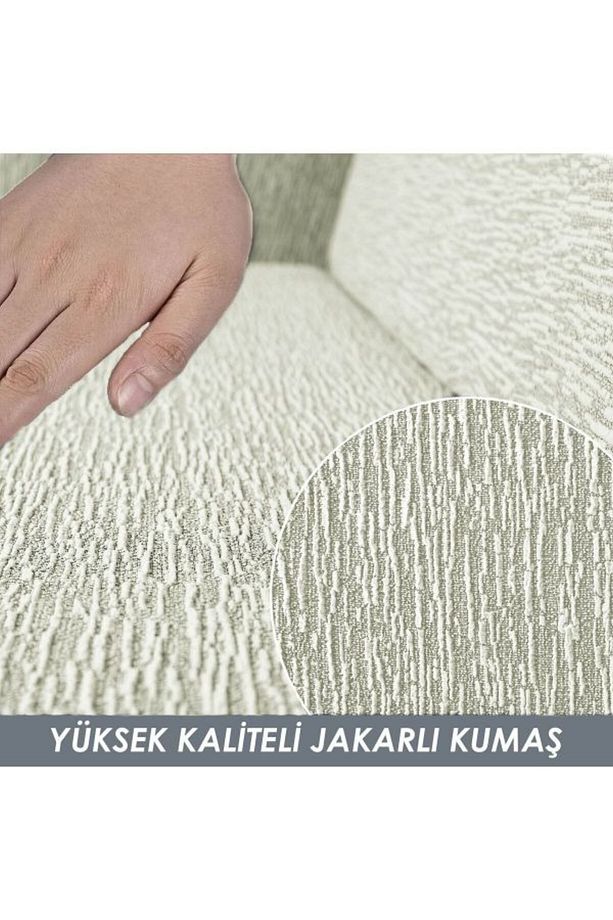 3+2+1+1 Dokuma Jakar Koltuk Örtüsü Lastikli Esnek Yıkanabilir Koltuk Kanepe Çekyat Örtüsü - 6
