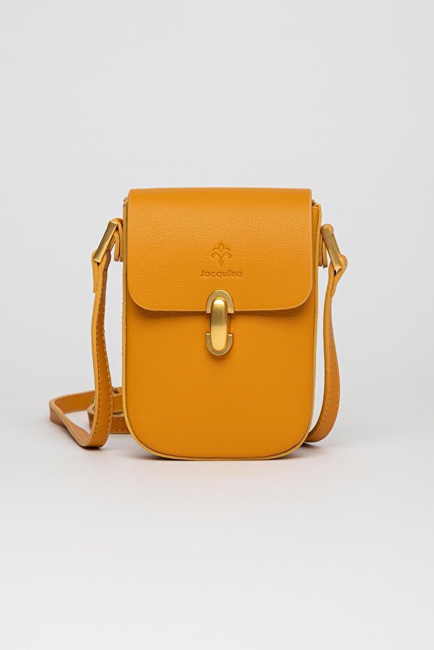 WOMEN'S CROSSBODY BAG & PHONE HOLDER IM537 MUSTARD