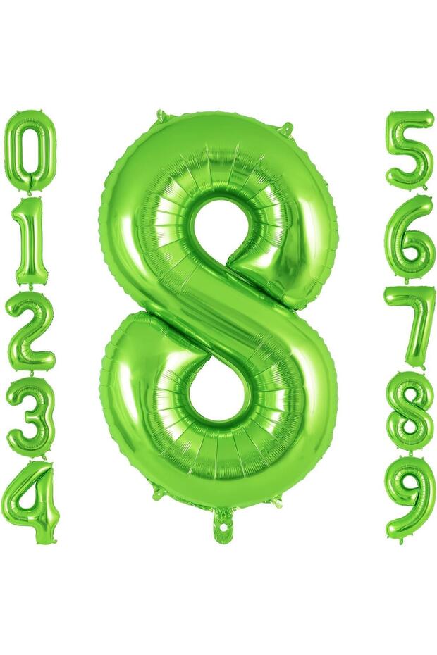 8 Figures Light Green Foil Balloon 32-34" Inc 82 cm