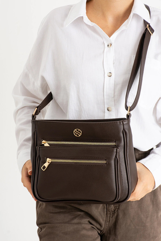 Women's Adjustable Crossbody Four-Pocket Shoulder Bag
