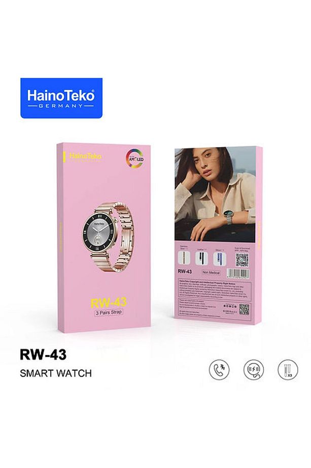 Smart Watch Kadın Akıllı Saat Türkçe Menü Amoled Ekran 3 Kordon ve Bileklik Hediye IosveAndroid Uyu - 2