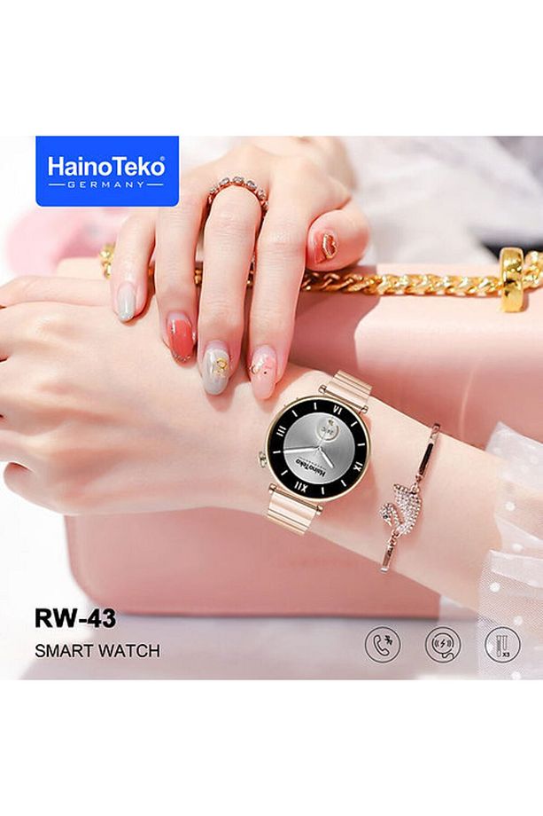 Smart Watch Kadın Akıllı Saat Türkçe Menü Amoled Ekran 3 Kordon ve Bileklik Hediye IosveAndroid Uyu - 3