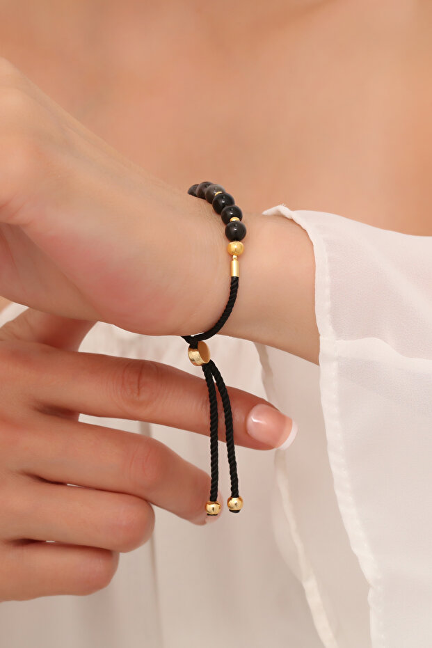 Obsidian Stone Bracelet