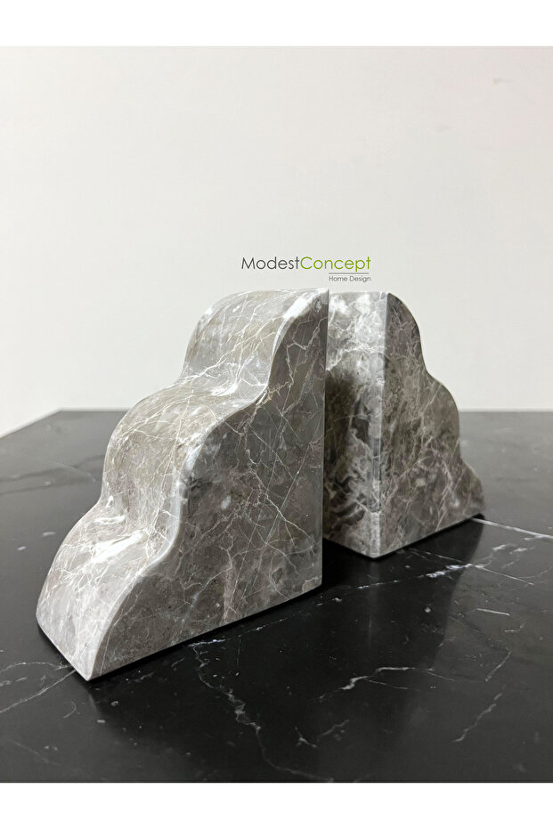 Natural Gray Marble Book Holder