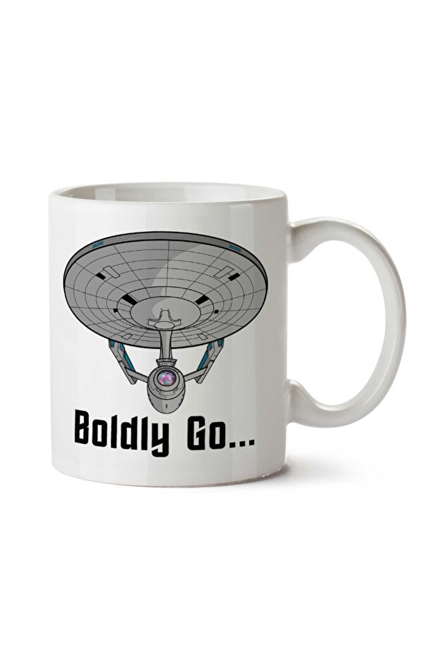 كوب ستار تريك إنتربرايز Boldly Go مطبوع على الجانبين