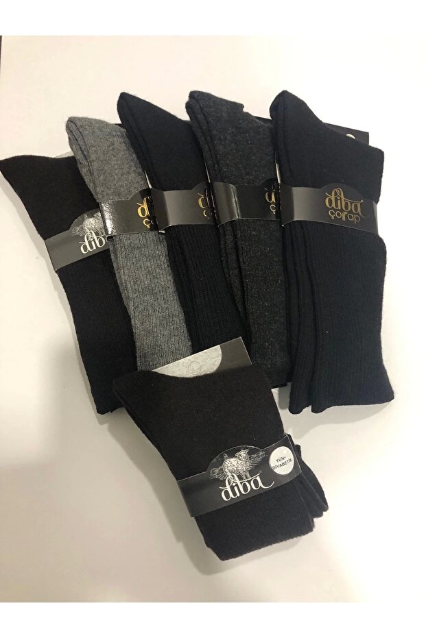 Wool Socks Men's 6 Pieces Elasticless Candy Socks