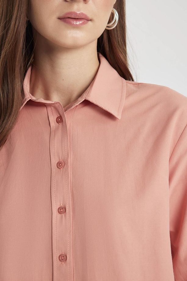 Relax Fit Poplin Uzun Kollu Gömlek Tunik B8314ax24sp - 5