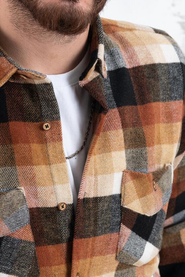 Slimfit Çift Cep Oduncu Gömlek - 5