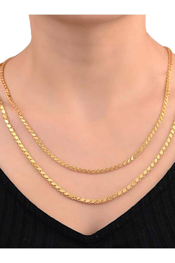 Halep Pullu Arpa Zincir 3 mm 14 Ayar Altın Kolye - 4