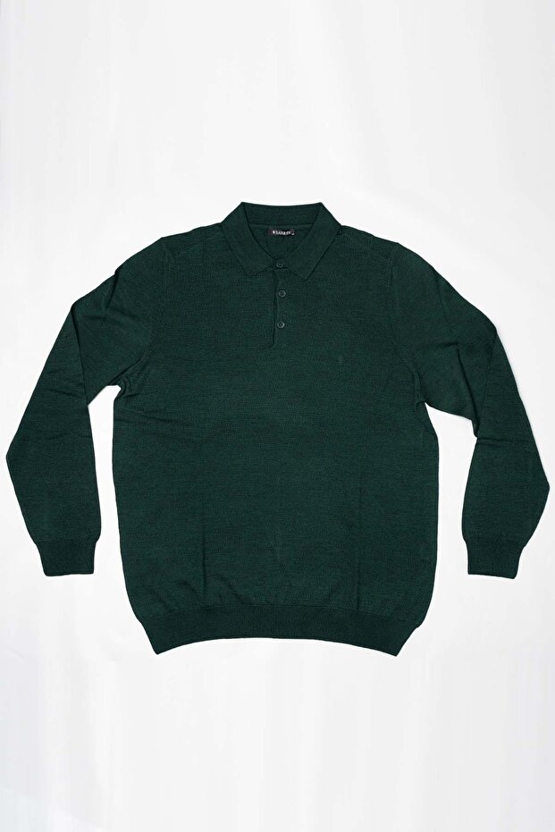 سويت شيرت رجالي بياقة محبوكة