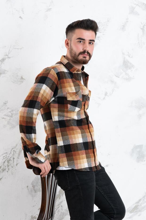 Slimfit Çift Cep Oduncu Gömlek - 4