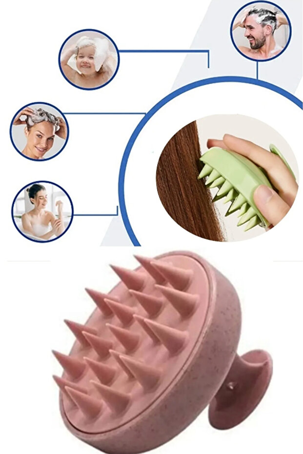 Soft Silicone Toothed Hair Massage Comb Hair Scalp Massage Comb ESSU28