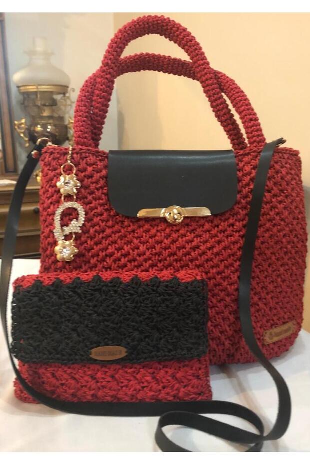 El örgüsü Çanta + Cüzdan MODEL NO:J2024M