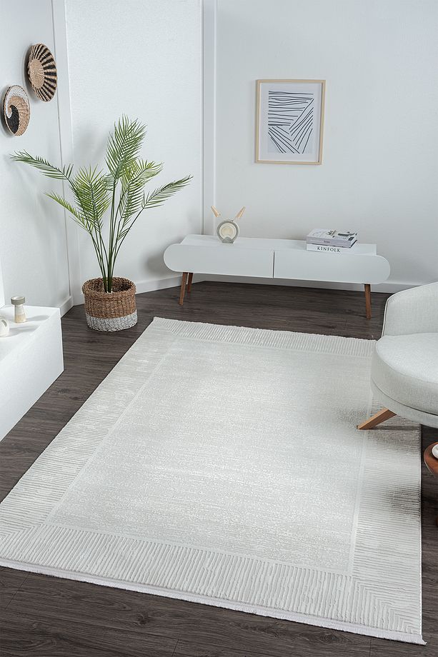 Zen Koleksiyonu - Bambu Tarz Modern Sık Dokuma Halı Salon Oturma Odası Halısı - 2