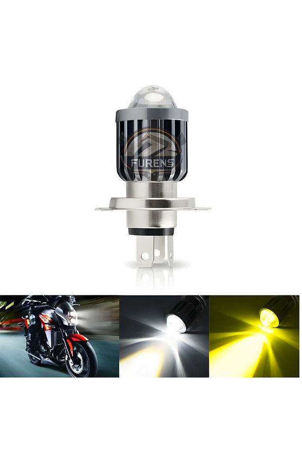 H4 Zenon 3 Fişli  Uyumlu Motorsiklet Farı Çift Devre Uzun Kısa 12v Tek Adet Fiyatıdır - 2