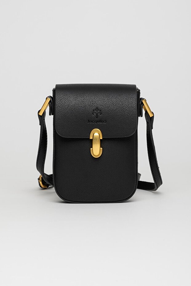 WOMEN'S CROSSBODY BAG & PHONE Holder IM537 BLACK