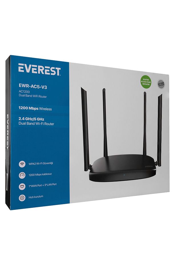 Ewr-Ac5-V3 Ac1200Mbps Dualband 4-6Dbi Anten Wisp+Ap+Repeater Destekli Kablosuz Wifi Router - 8