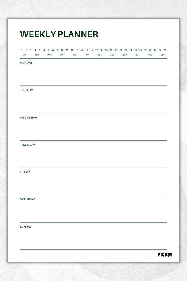 Weekly Planner - A4 Size To Do - 30 Sheets - Weekly Planner - 1