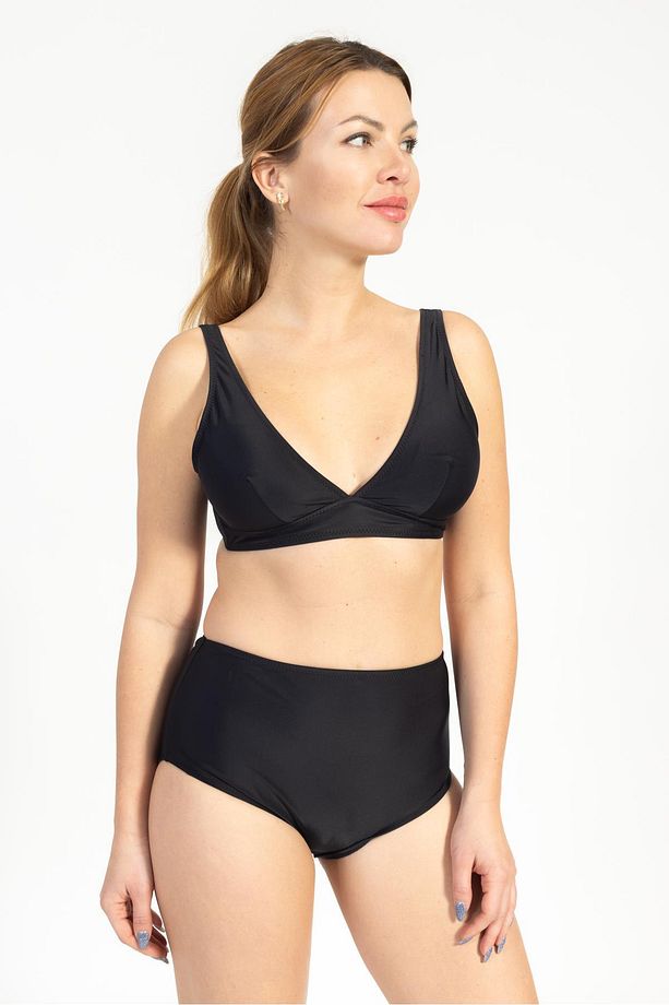 Kadın  Minimiser Yüksek Bel Bikini Takımı SİYAH - 4