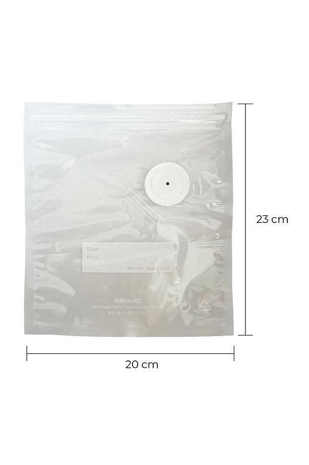 Fresh Tekrar Kullanılabilir Orta Boy Vakumlu Saklama Poşeti 20x23cm (10 adet) - 3