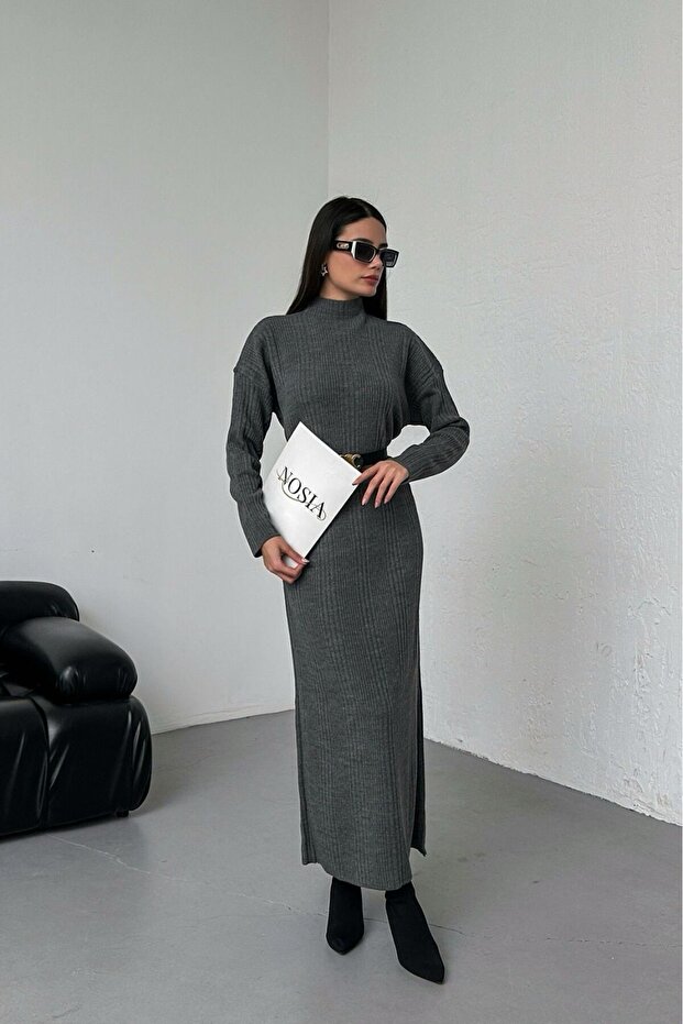 Rochie lungă de tricotaj - 5