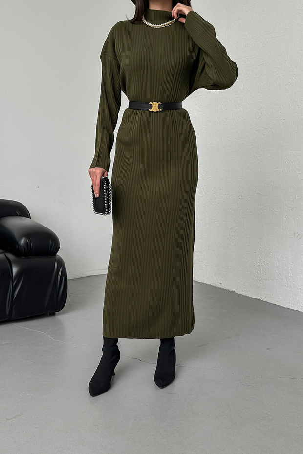 Uzun Triko Elbise - 1