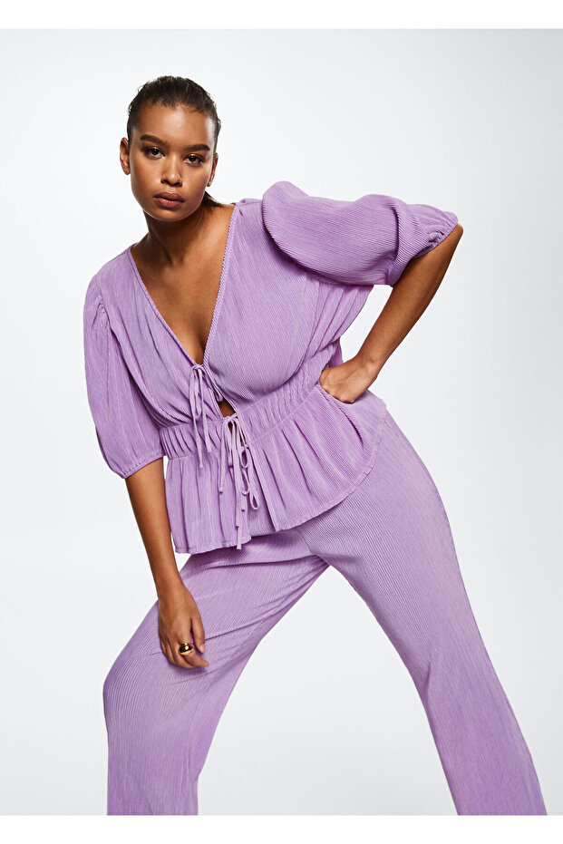 Kadın Leylak Pantolon - 9