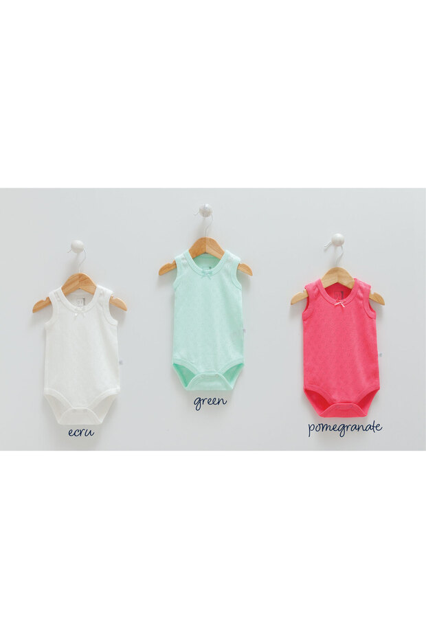 3-Piece Self Patterned Colorful Bodysuit