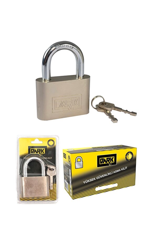 Dark 40 mm Padlock Stainless with 3 KEYS