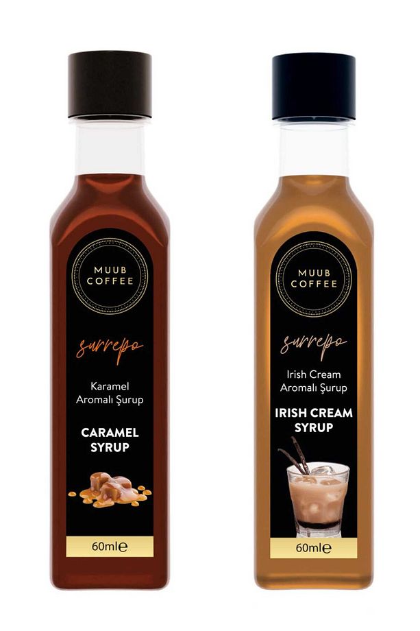 AJANTAJLI 2 Lİ ÖZEL FORMÜLİZE ŞURUP SERİSİ Karamel ve Irish cream Şurup (2X60 ml) - 1
