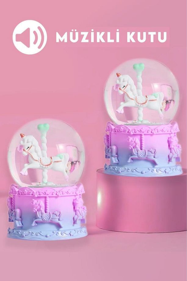 Unicorn Tasarımlı Işıklı Kar Küresi - 3