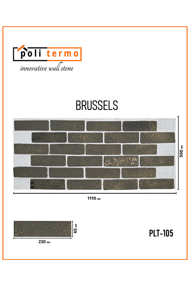 3 mm Esnek Fileli Tuğla Duvar Paneli - 2