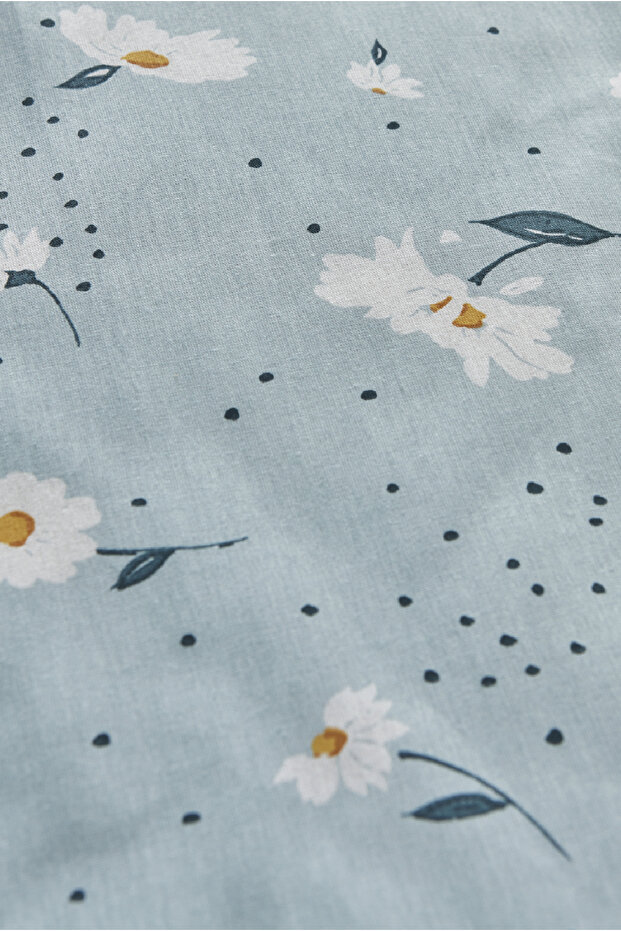 Sedmikráska, 100% bavlna, sada povlaků na jednu přikrývku, mátově modrá (PP) - 5