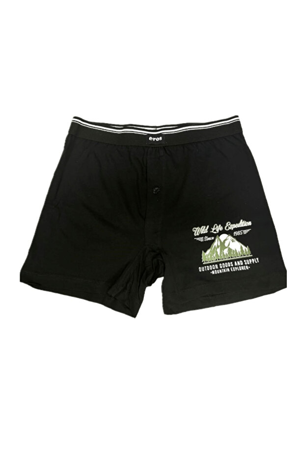 Sol Paça Baskılı Boxer Siyah - 2