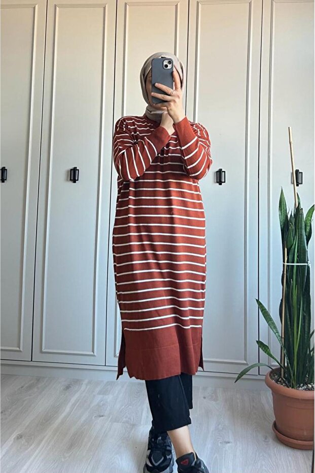 Striped Hijab Tunic - 1