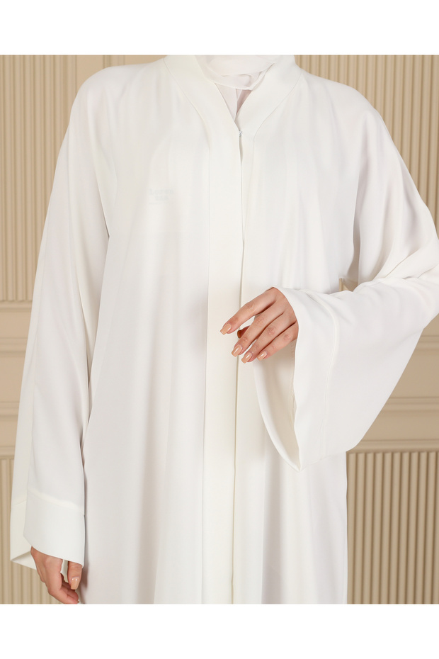 WHITE Plain Plain FERACE & ABAYA - 7