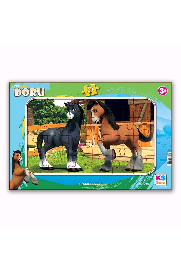 Ks Games TRT Çocuk Doru 24 parça 2 li Frame Puzzle/Yapboz Set - 4