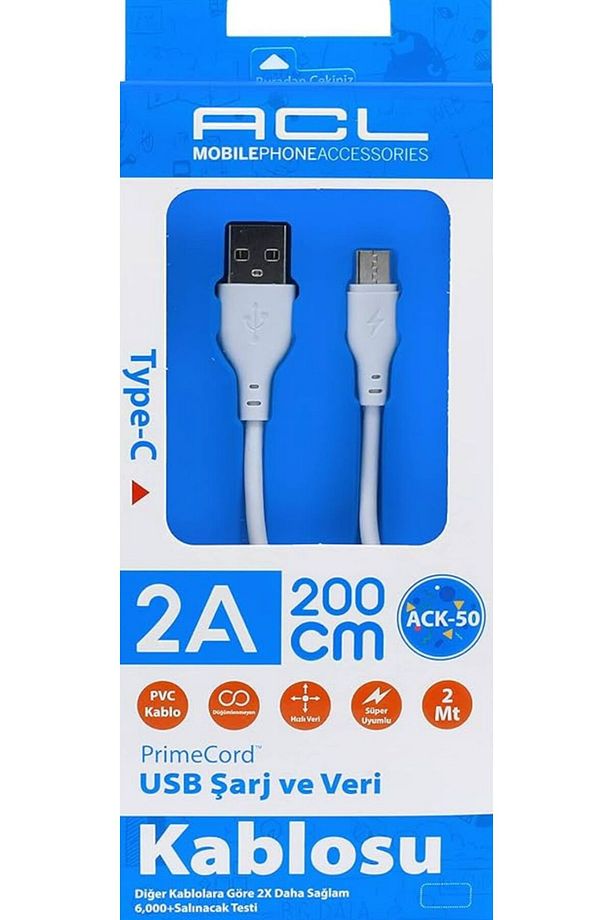 ACK-50 2MT TYPE-C KABLO - 1