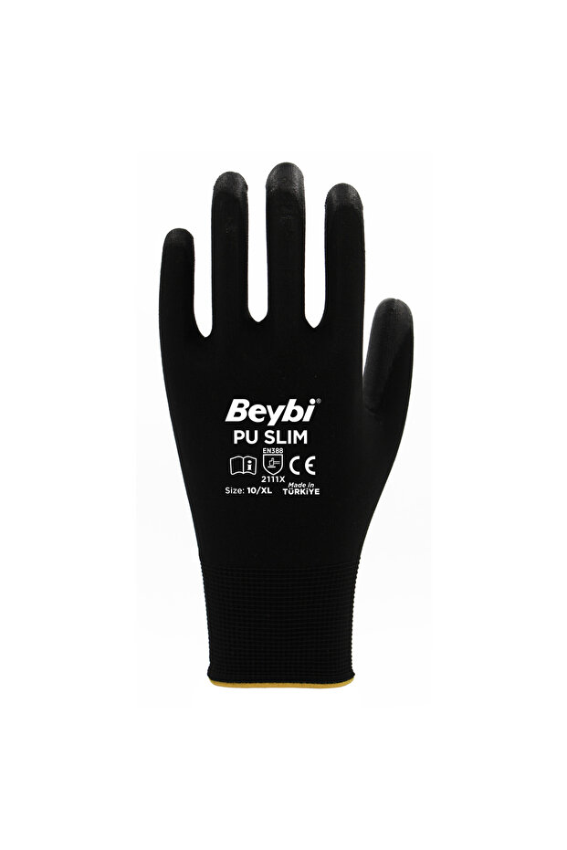 PU SLIM Poliüretan Kaplı Polyester Örme Eldiven 12 Çift - 2