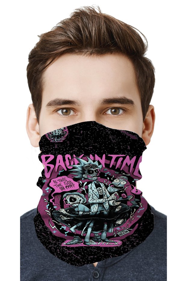 Rich Morty Anime Manga Motor Bike Face Mask Bandana Outdoor Neck Gaiter Buff Headwear.