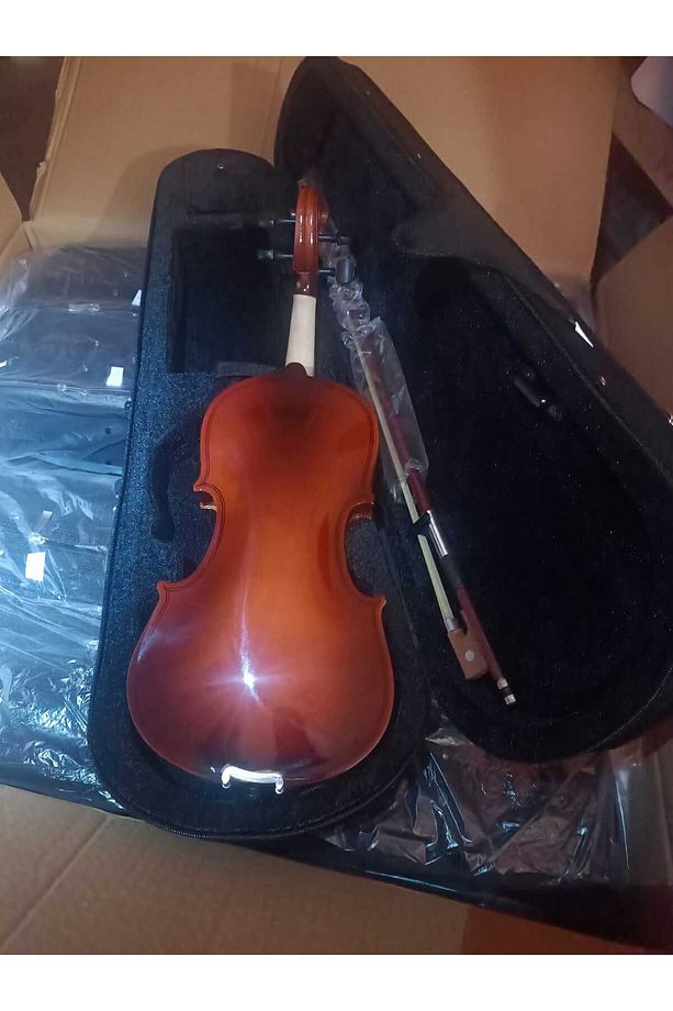 JY001 MODEL 4/4 TAM BOY BAŞLANGIÇ DÜZEYİ KEMAN SETİ-KUTU-YAY-REÇİNE DAHİL - 7