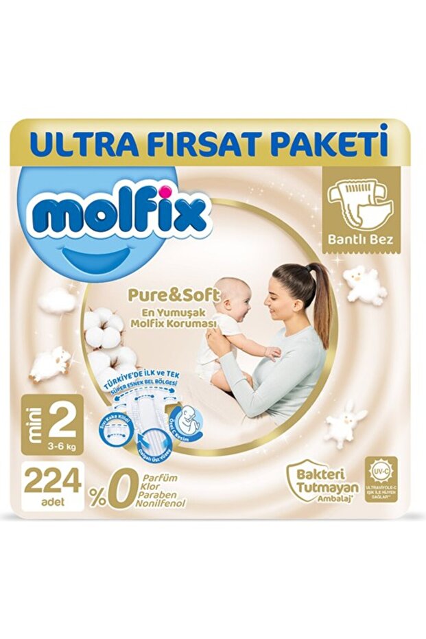 Pure & Soft Bebek Bezi Mini 2 No 112 Li X 2 Adet - 1