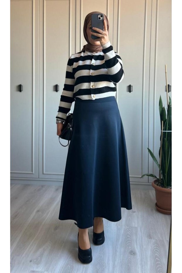 Sukuba Puff Hijab Flared Skirt