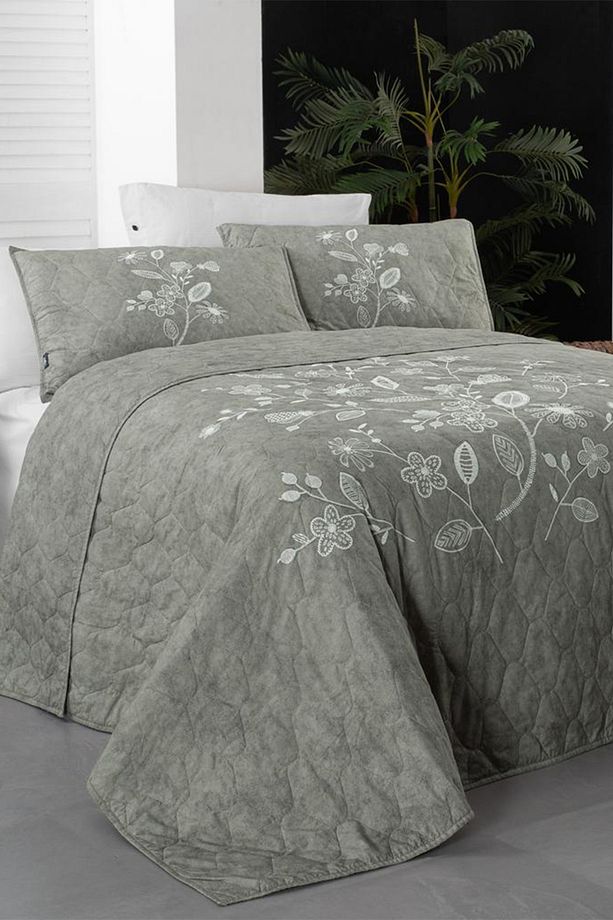 Klina Bej Mood Comfort Tek Kişilik %100 Pamuk Yatak Örtüsü Seti - 1