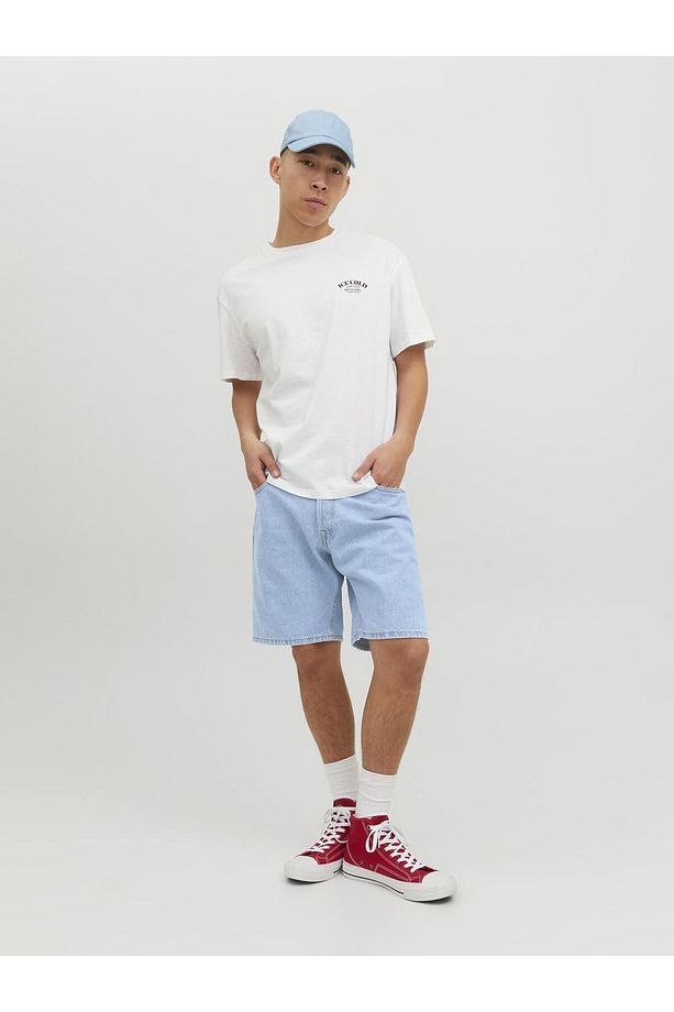 Erkek Relaxed Fit Düz Denim Kot Şort - 12223606 - 5