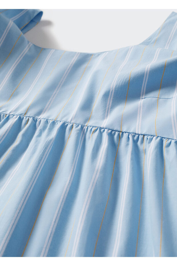 Kadın Gök mavisi Elbise - 7